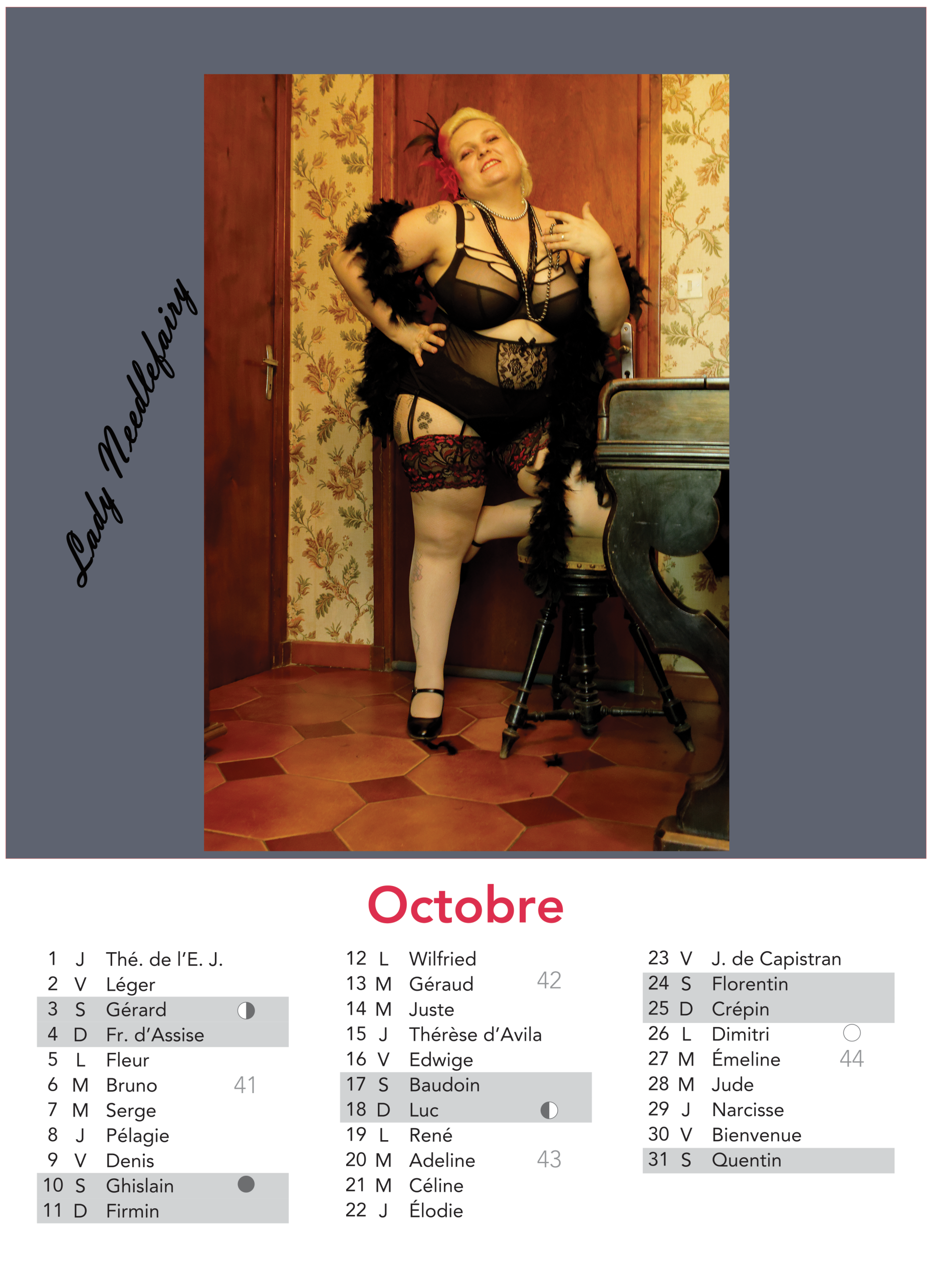 CALENDRIER PIN-UP GLAMOUR — Octobre 2026